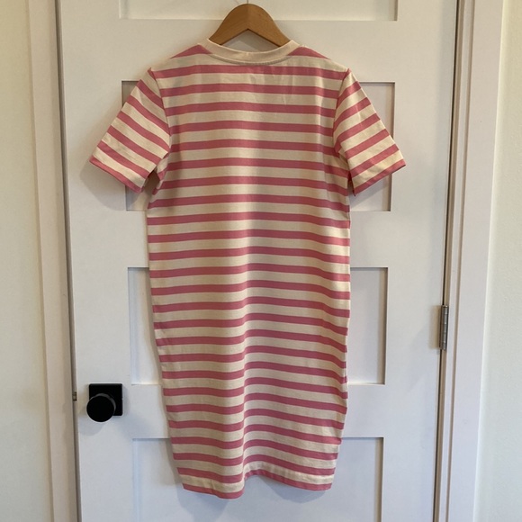 Arket T-shirt dress in pink and cream size small - Picture 2 of 11